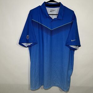Nike Golf Tour Performance Polo Shirt Mens Size XL Blue Gradient OLCC Logo SS